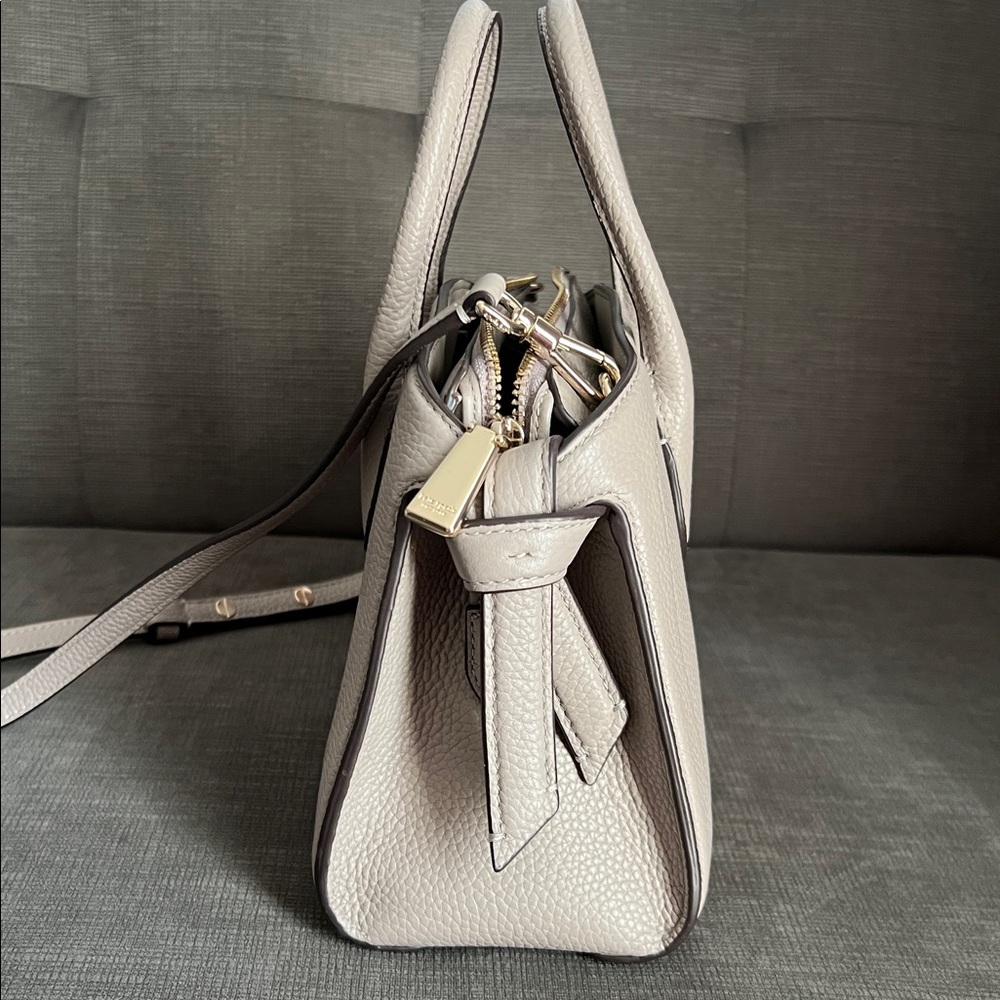 AUTHENTIC KATE SPADE Knott Mini Zip-top Satchel In Warm Taupe - Picture 8 of 11